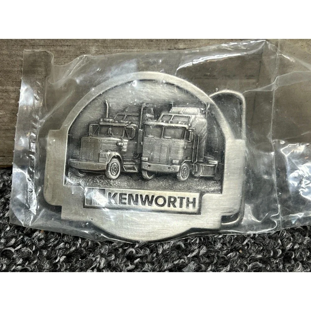 Kenworth Semi Truck Belt Buckle Tonkin USA C-42 - NOS Vintage 1985